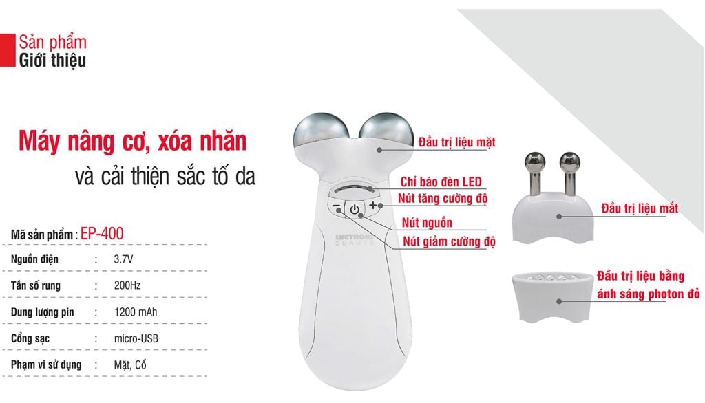 Máy nâng cơ và cải thiện sắc tố da EP-400 Lifetrons