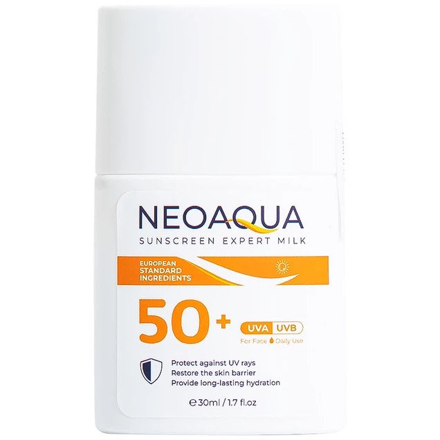 sua-chong-nang-neo-aqua-sunscreen-expert-milk-spf50-giup-bao-ve-da-truoc-tac-hai-cua-tia-uv-30ml-6KUR Sữa chống nắng Neo Aqua Sunscreen Expert Milk SPF50+ giúp bảo vệ da trước tác hại của tia UV (30ml)